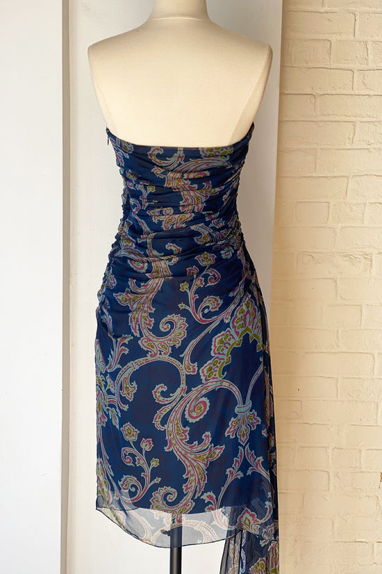 Rare Vintage Shawn Ray Fons Baroque Cascading Silk Dress