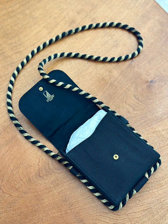 Rare Vintage 80s Van Cleef & Arpels Rope Strap Evening Bag