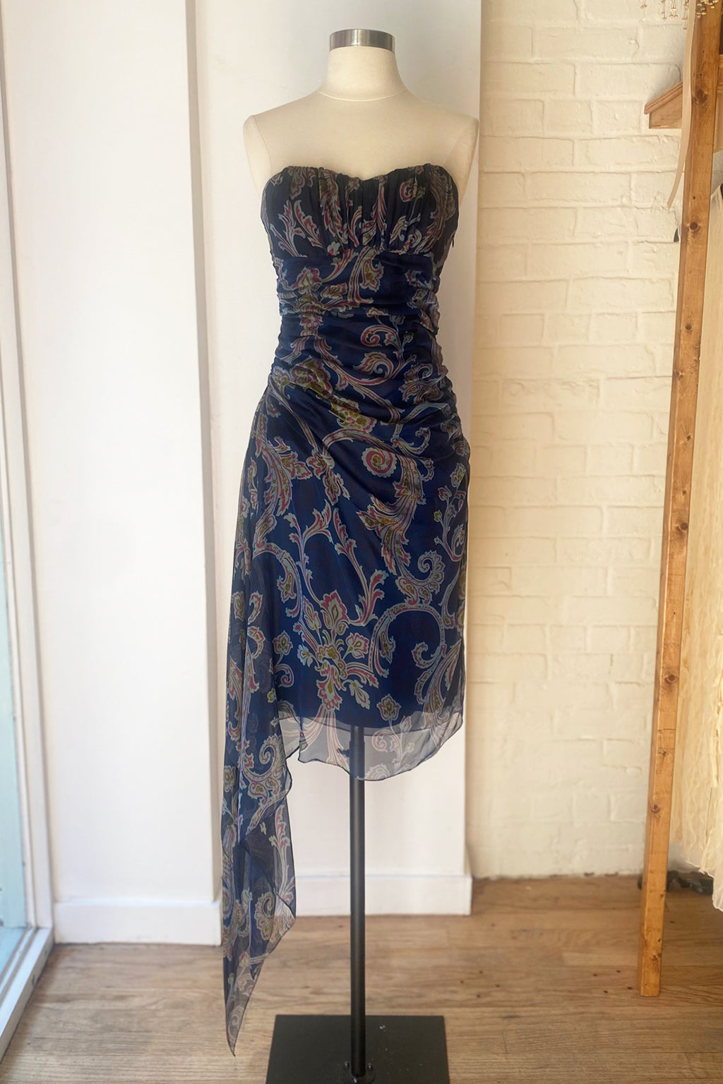 Load image into Gallery viewer, Rare Vintage Shawn Ray Fons Baroque Cascading Silk Dress
