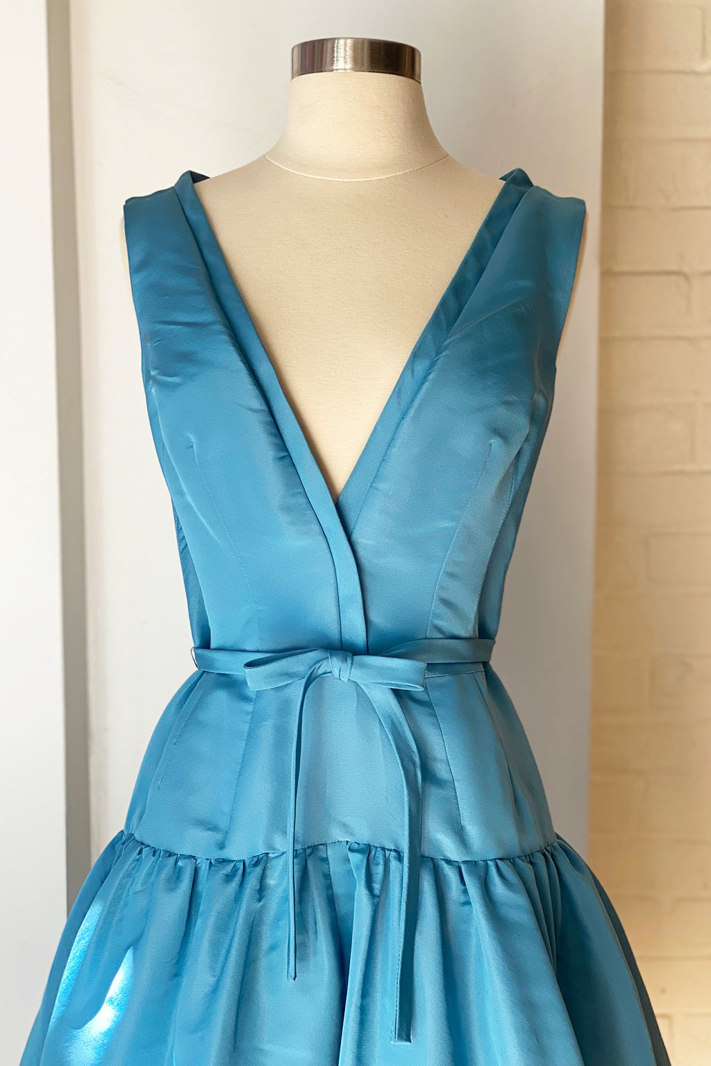 Rare Vintage Shawn Ray Fons Breakfast at Tiffany's Silk Faille Dress