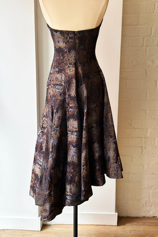 Load image into Gallery viewer, Rare Vintage Shawn Ray Fons Silk Jacquard Strapless Dress

