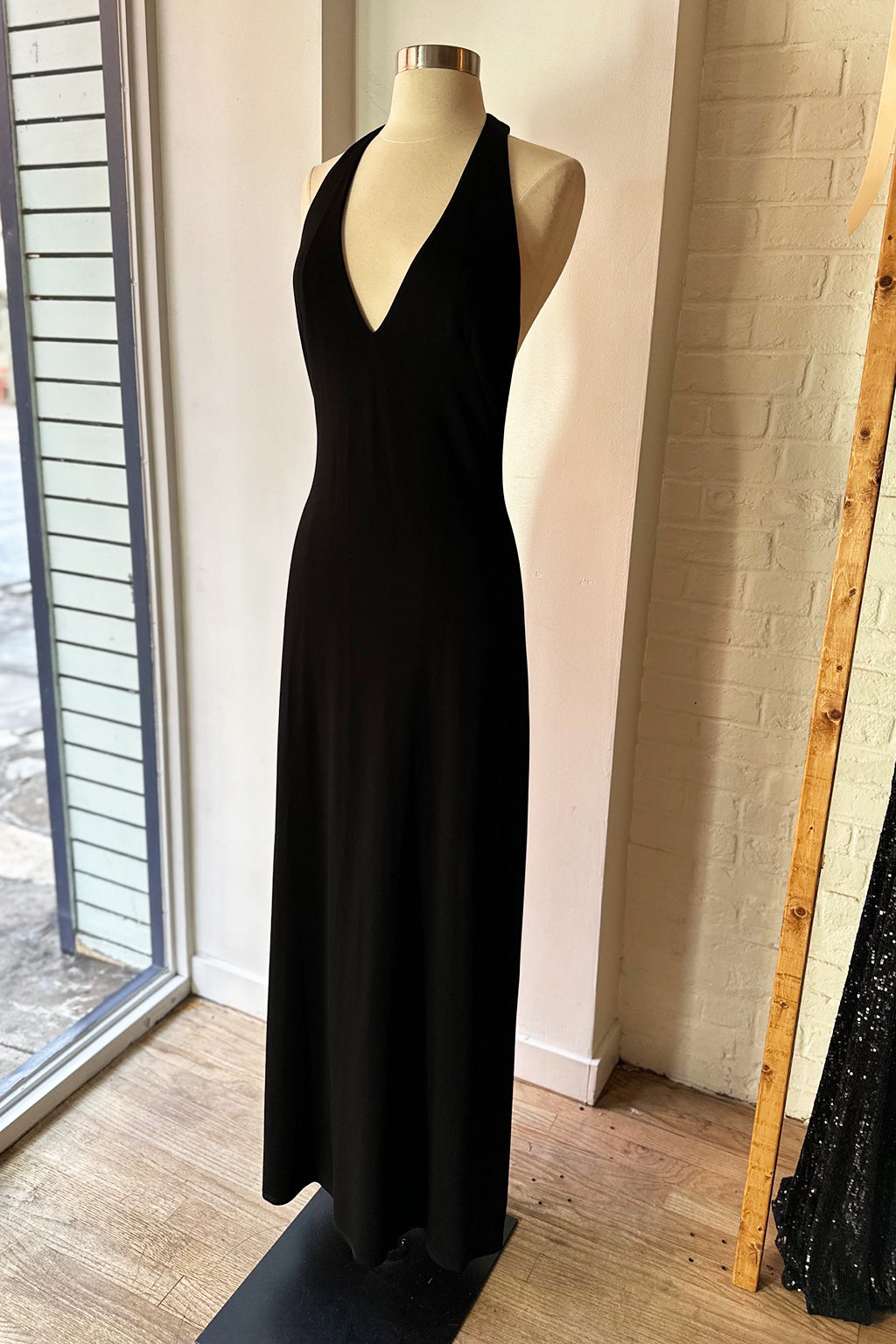 Load image into Gallery viewer, Vintage 90s Halter Dress with Beaded Tassel

