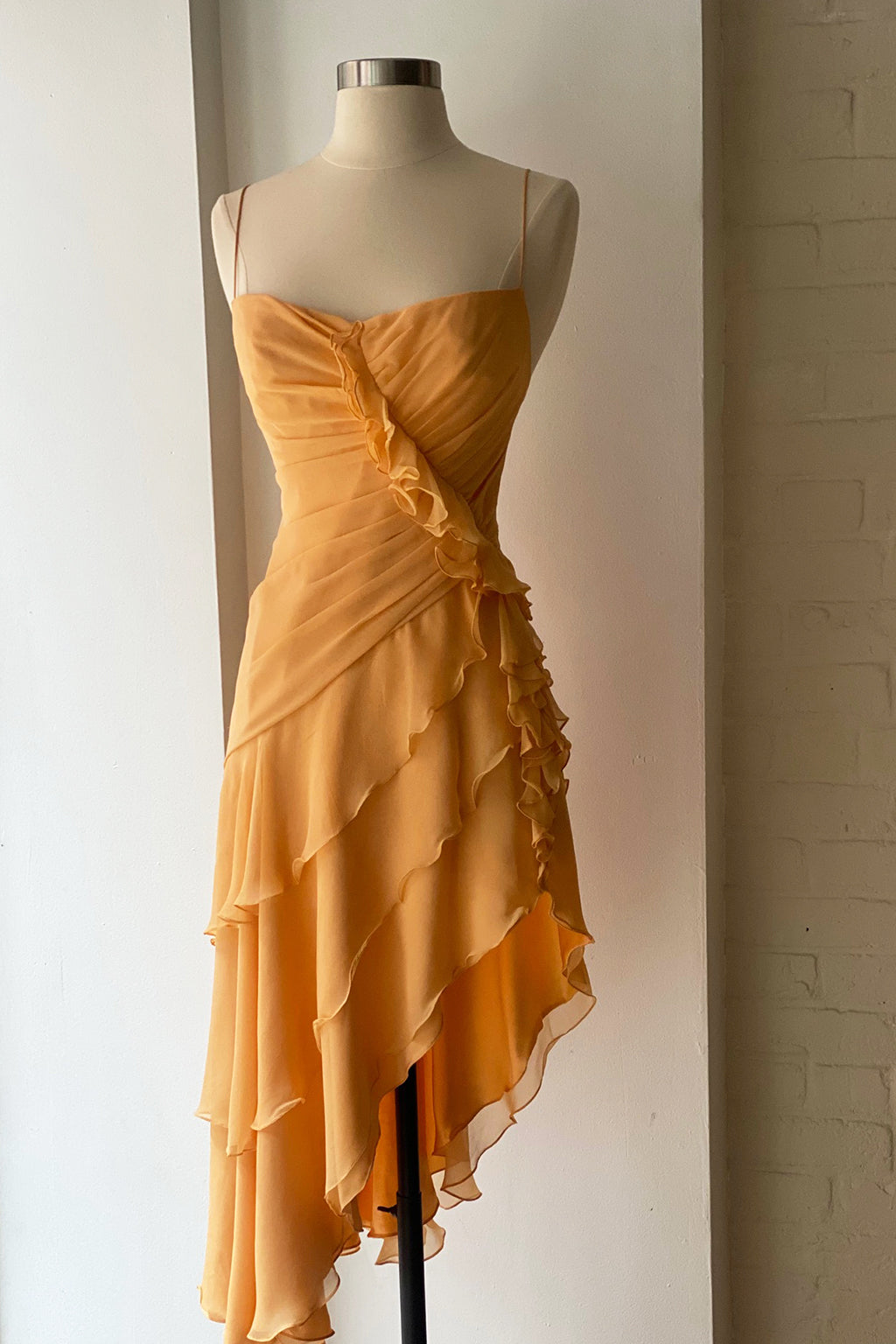 Load image into Gallery viewer, Vintage Shawn Ray Fons Sorbet Silk Chiffon &amp;amp; Charmeuse Dress
