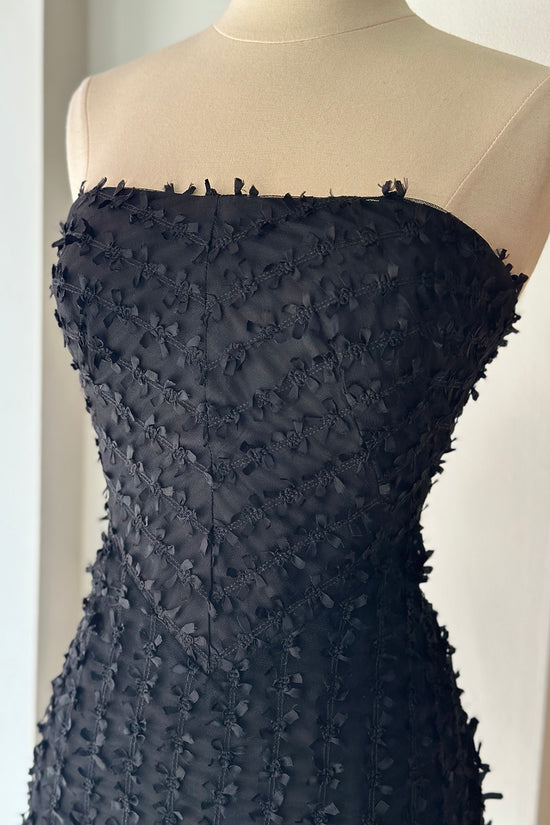 Vintage Y2K Black Bow Strapless Dress