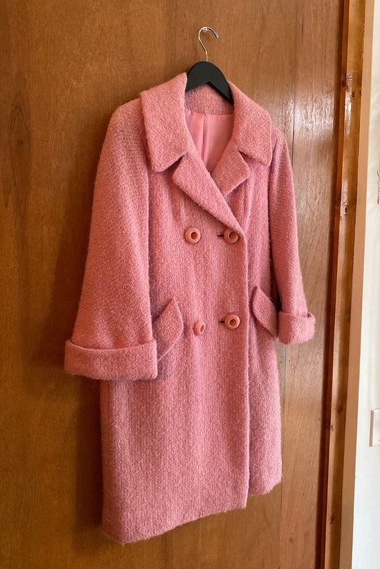 Vintage 60s Bubblegum Mohair, Alpaca & Wool Coat