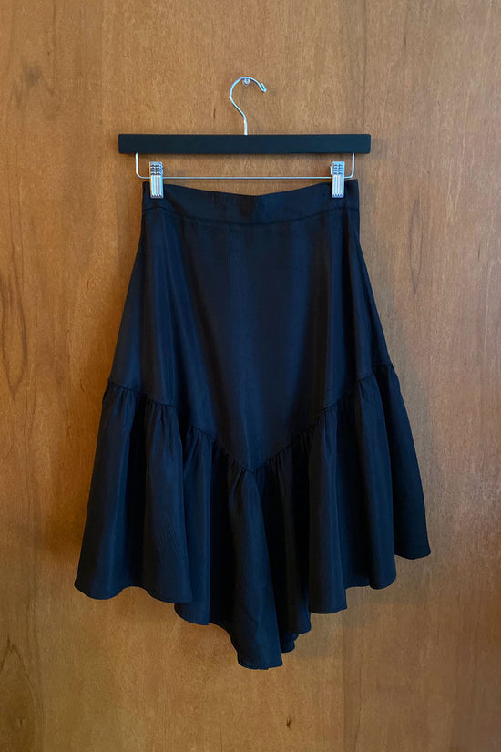 Vintage 70s French Moire Midi Skirt