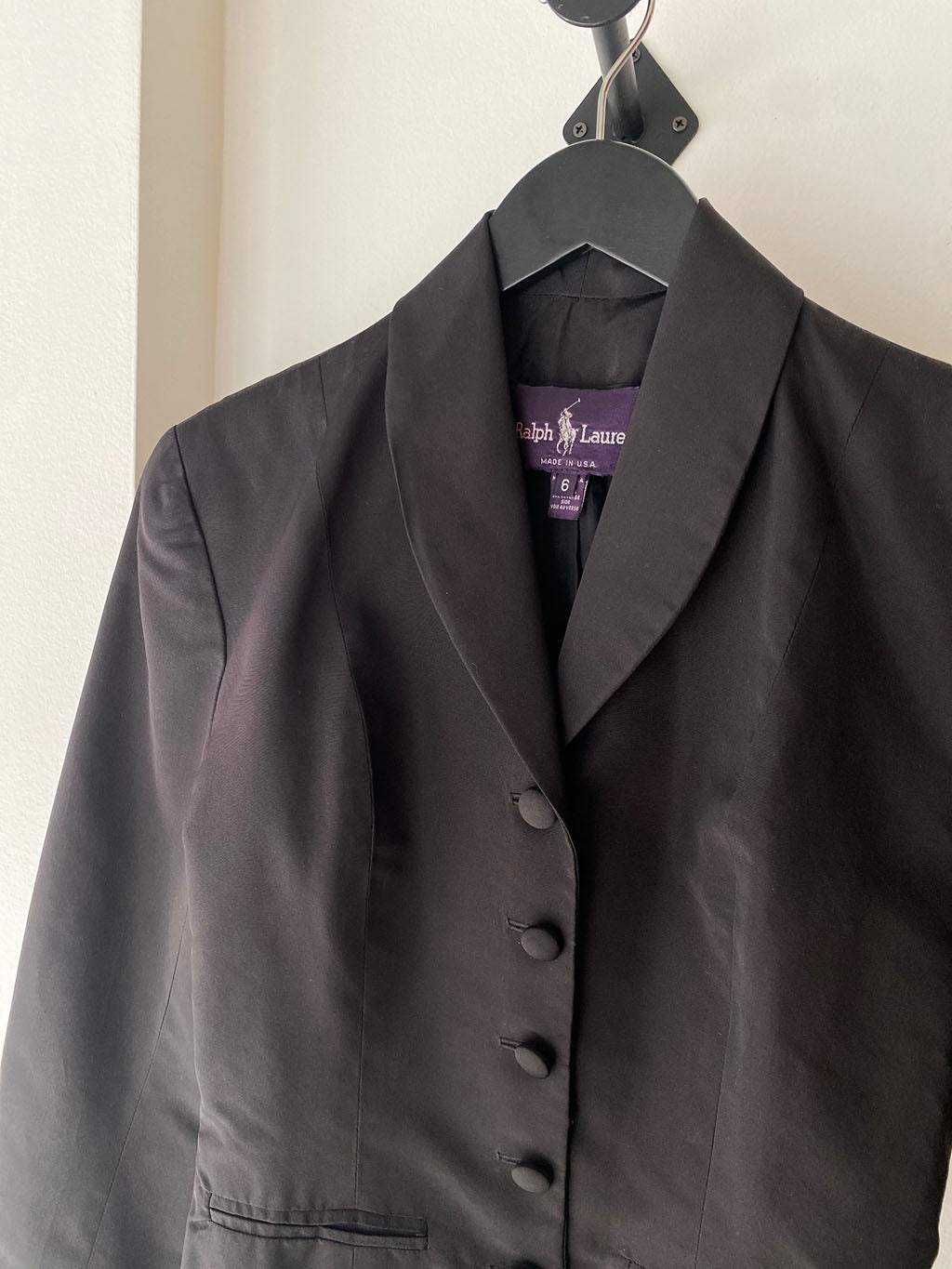 Vintage Ralph Lauren Purple Label Silk Cropped Blazer