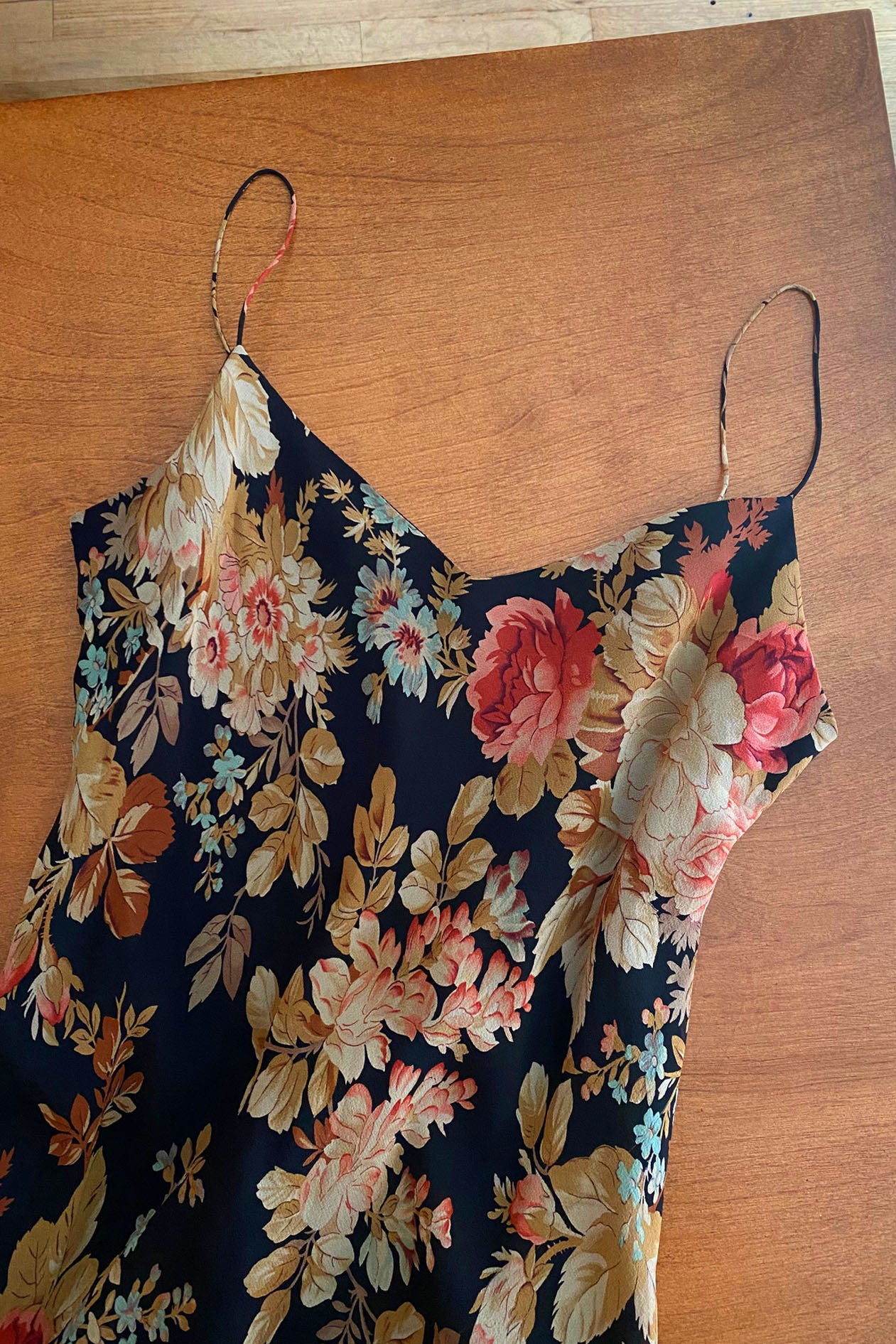 Load image into Gallery viewer, Vintage Ralph Lauren Silk Bias Floral Slip Dress
