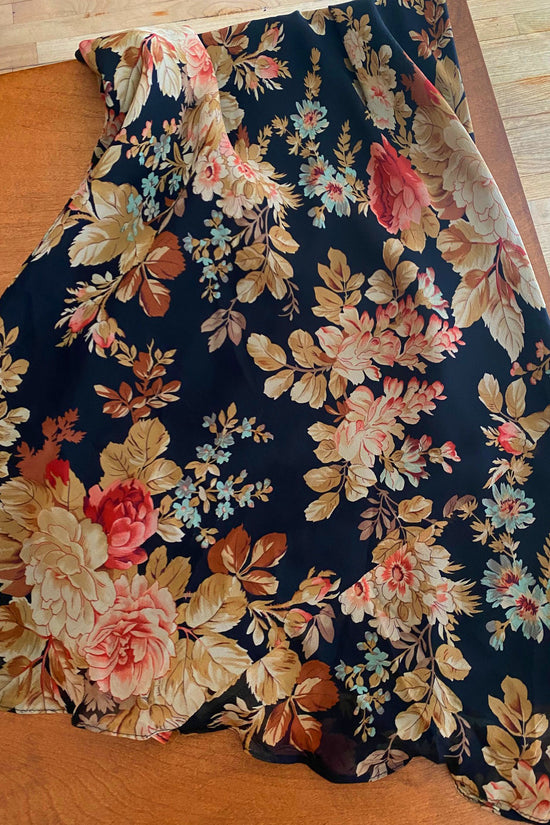 Load image into Gallery viewer, Vintage Ralph Lauren Silk Bias Floral Slip Dress
