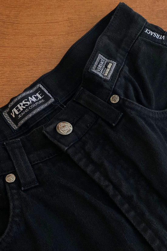 Load image into Gallery viewer, Vintage Versace Jeans Couture Black High Waisted Jeans
