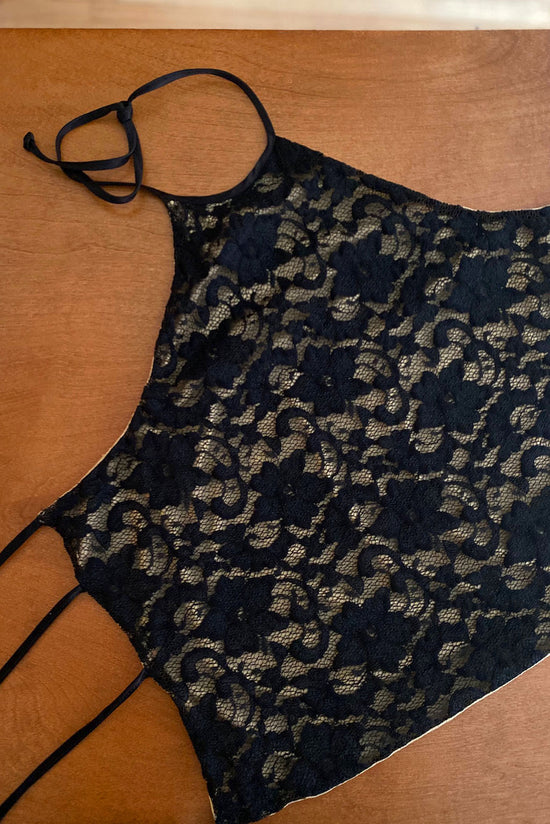 Load image into Gallery viewer, Vintage Y2K Lace Open Back Halter &amp;amp; Midi Skirt Set
