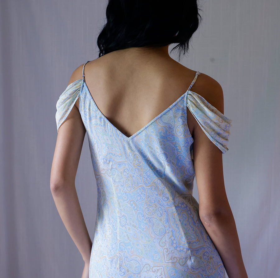Load image into Gallery viewer, Vintage Silk Cowl Neck Bias Slip Dress
